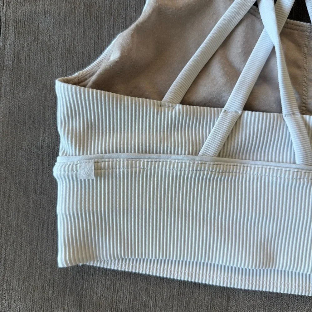 Lululemon Ribbed Energy Bra in White